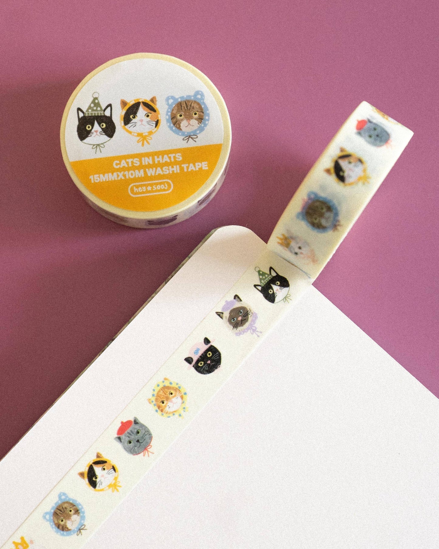Cats in Hats Washi Tape