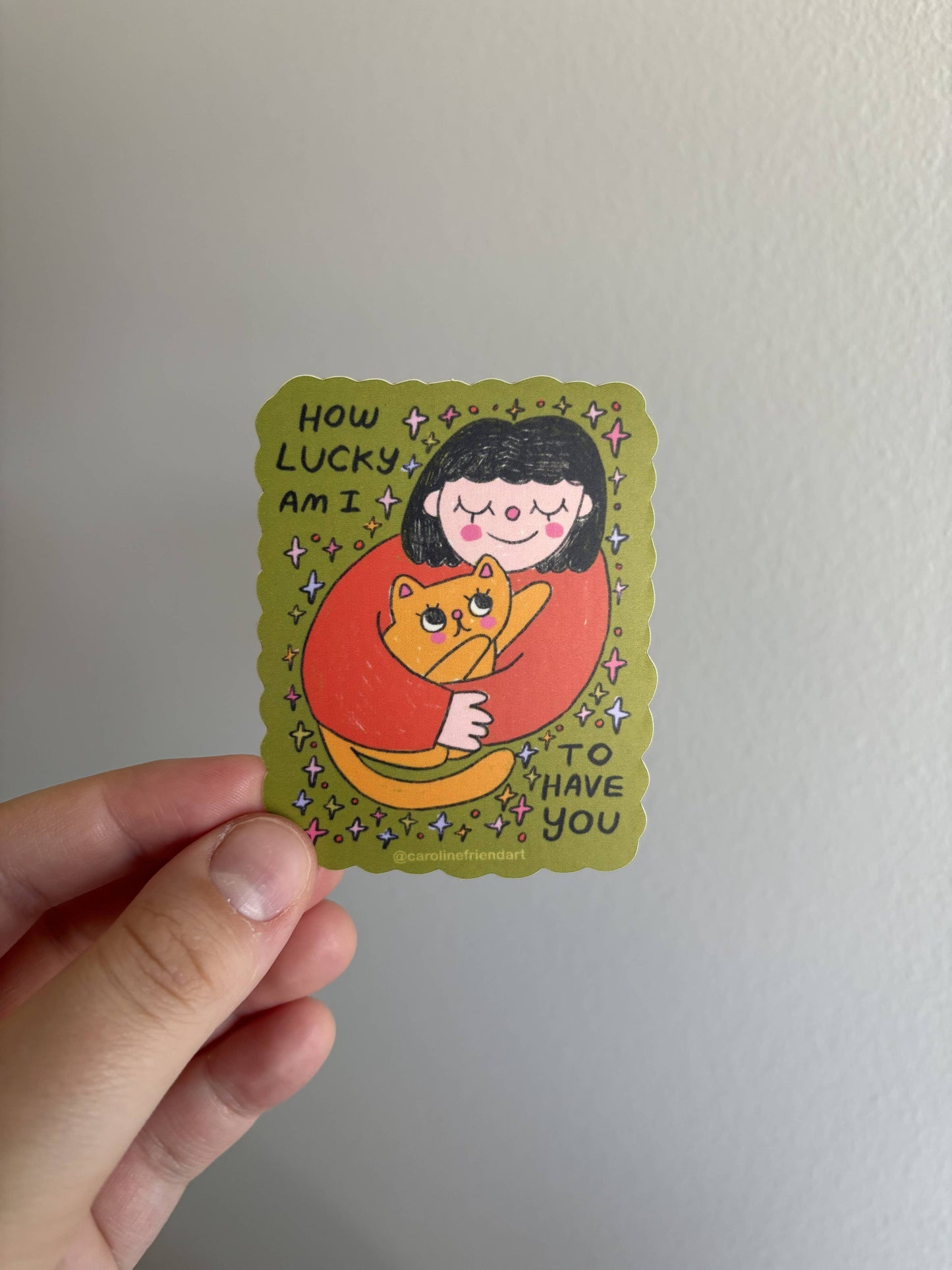 How Lucky Am I Sticker