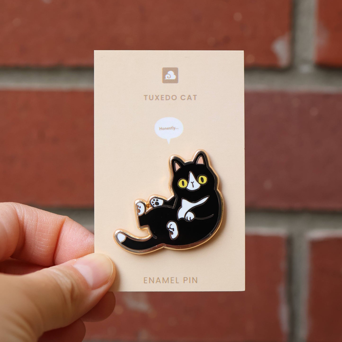 Tuxedo Cat Enamel Pin