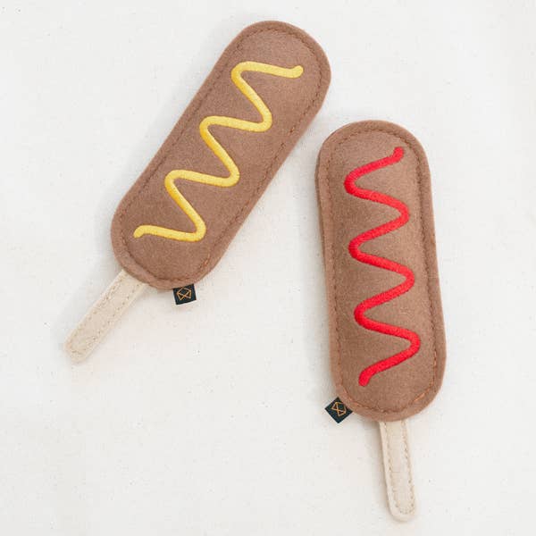 Corn Dog Wool Catnip Toy