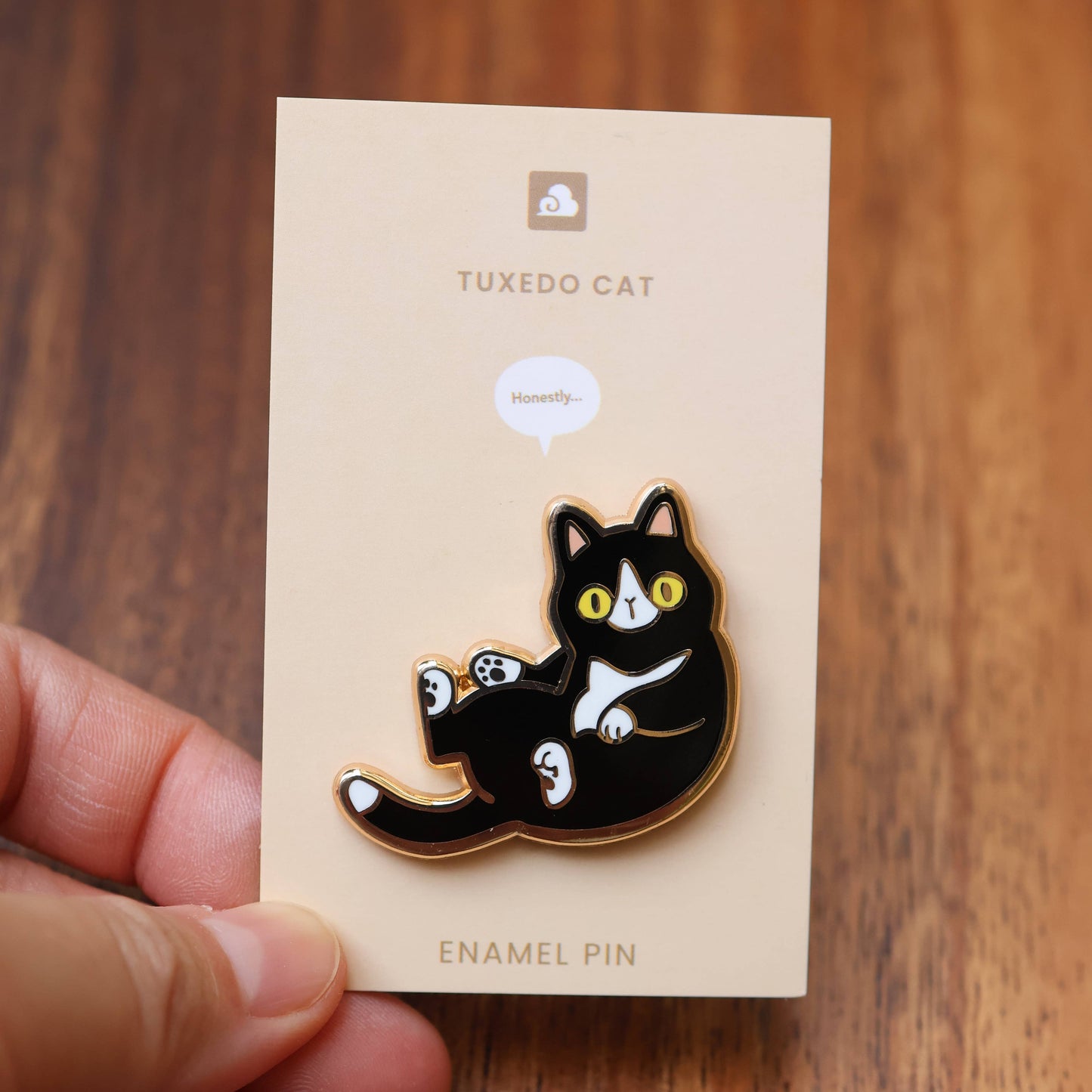 Tuxedo Cat Enamel Pin