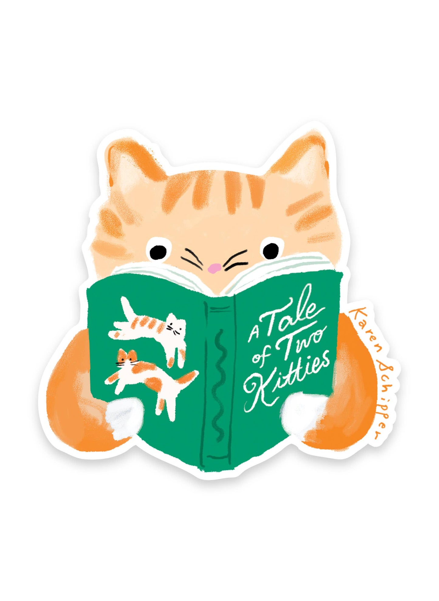 Tale of Two Kitties Cat Sticker