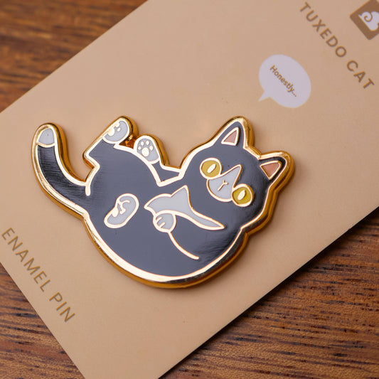Tuxedo Cat Enamel Pin