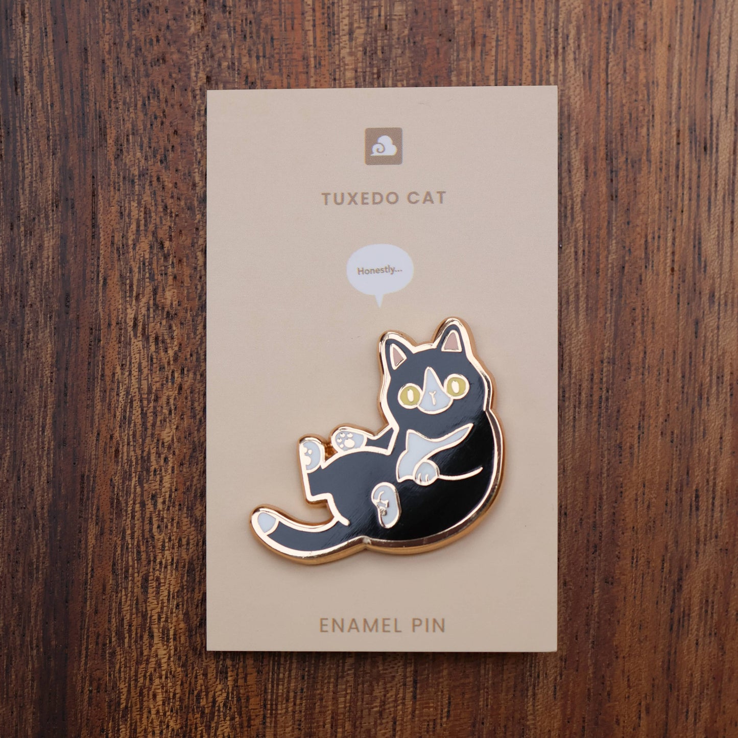 Tuxedo Cat Enamel Pin