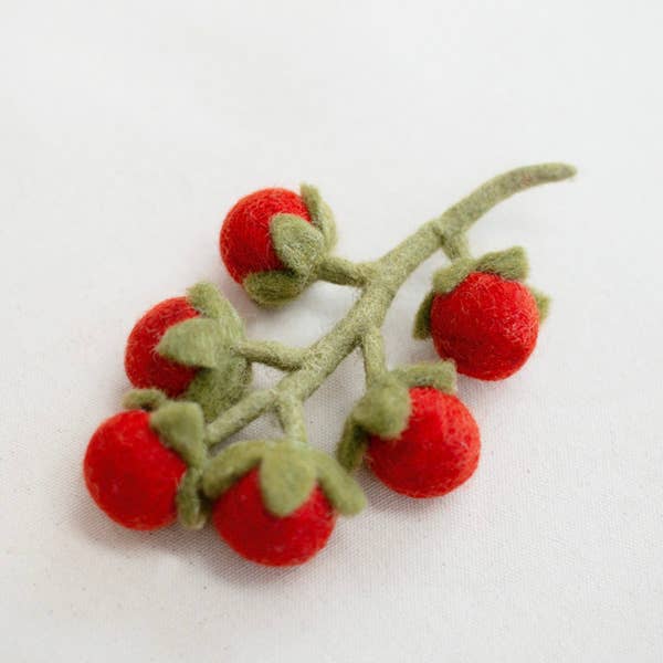 Cherry Tomato Vine Wool Cat Toy