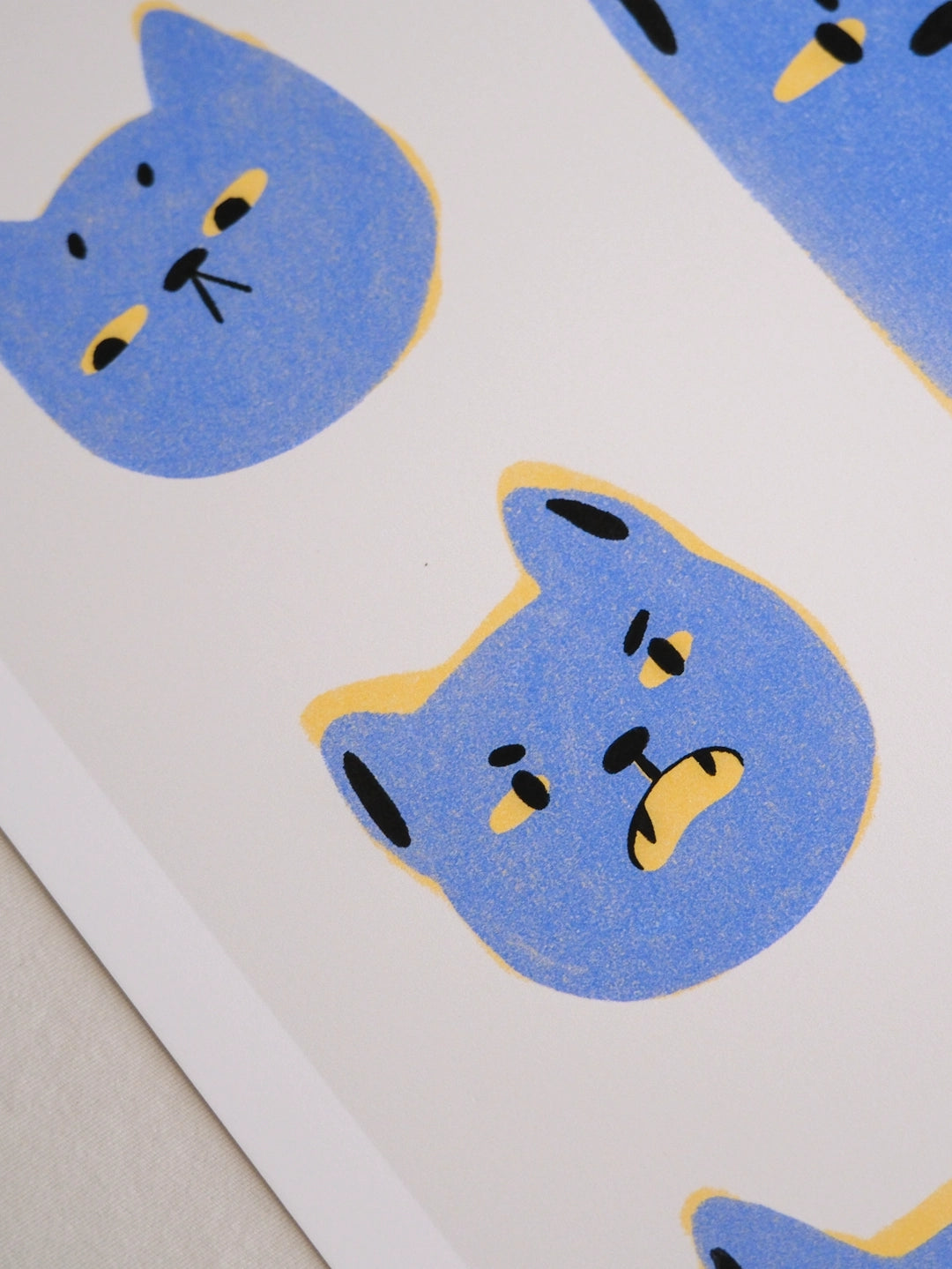 Blue Cat Art Print