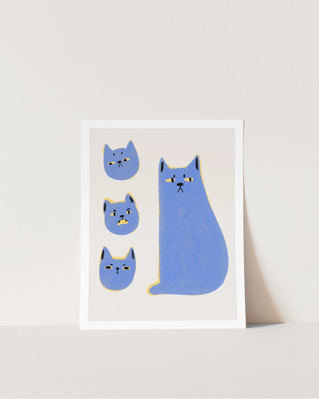 Blue Cat Art Print