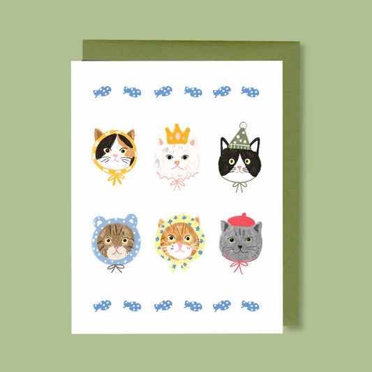 Cats in Hats Greeting Card