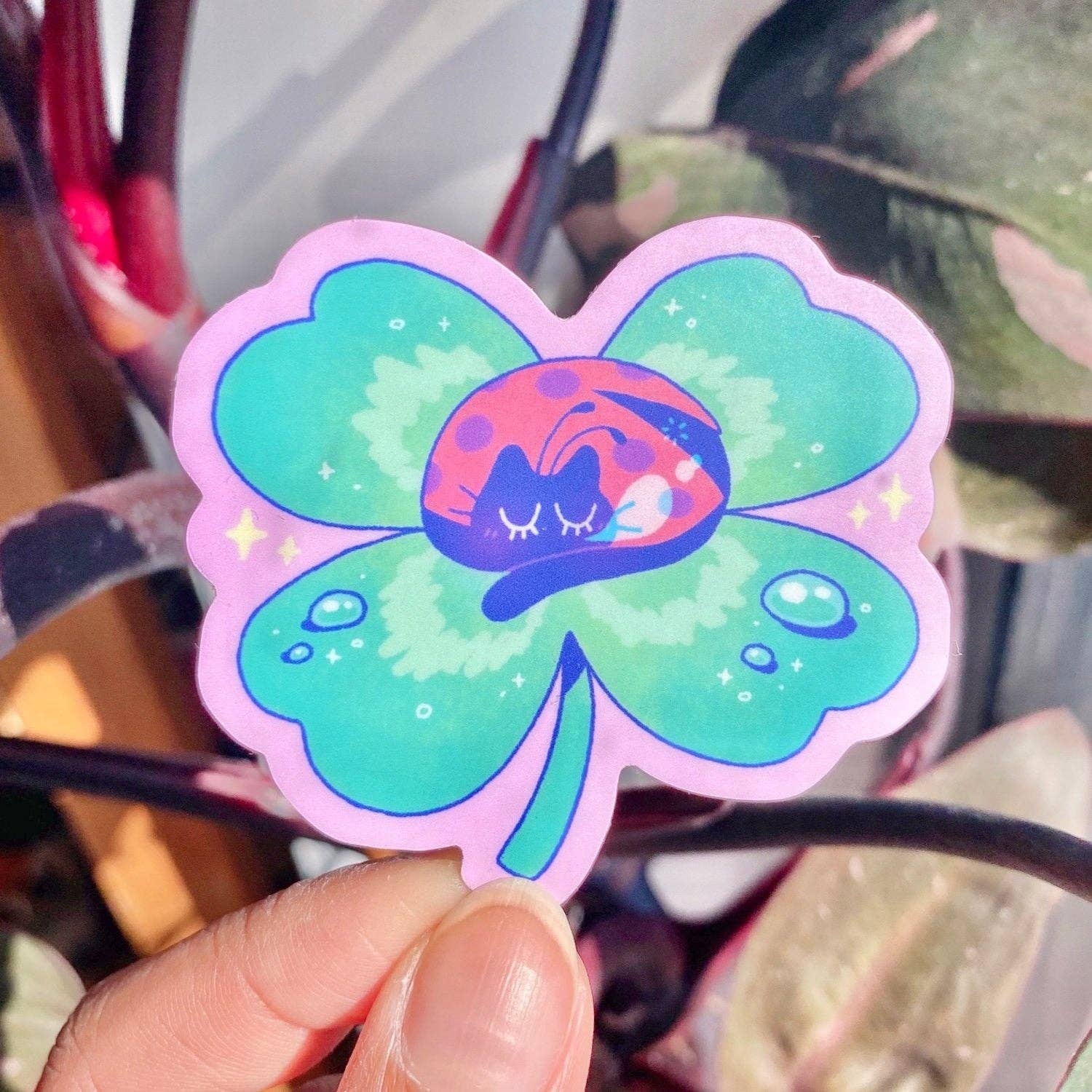 Ladybug Kuni Cat Sticker