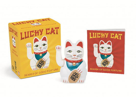 Lucky Cat figurine with packaging on a white background