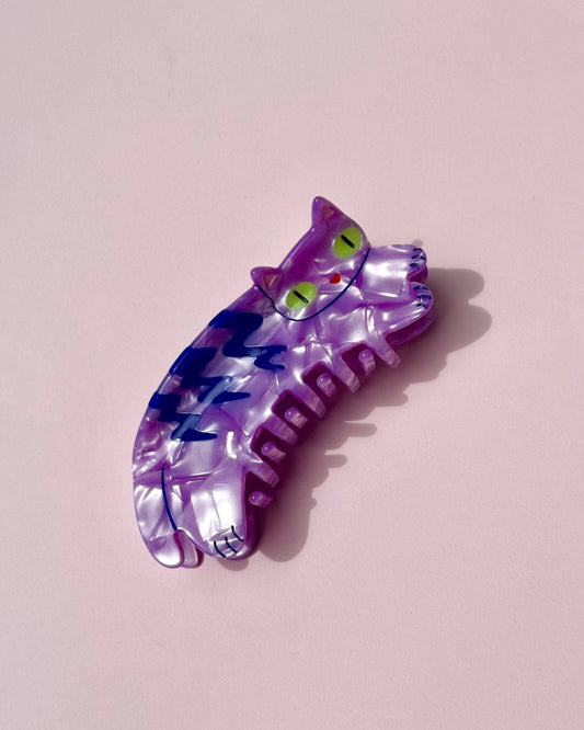 Purple Tabby Cat Hair Claw