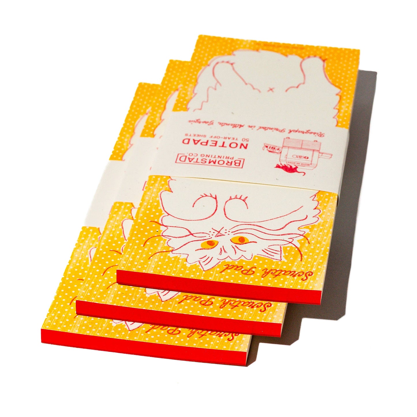 Scratch Pad Cat Risograph Notepad