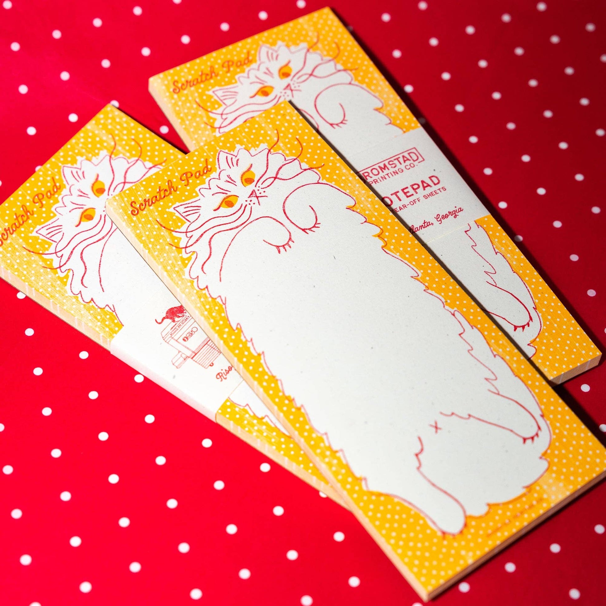 Scratch Pad Cat Risograph Notepad