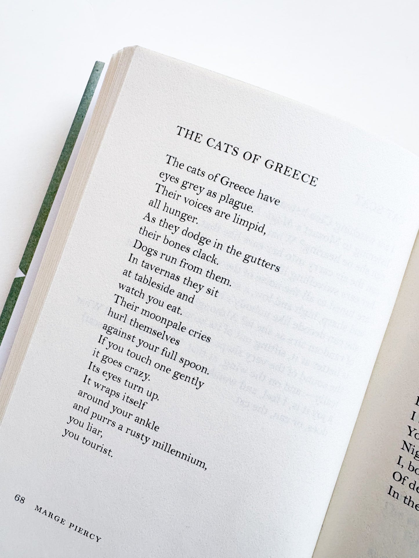 Open book with text on a white background