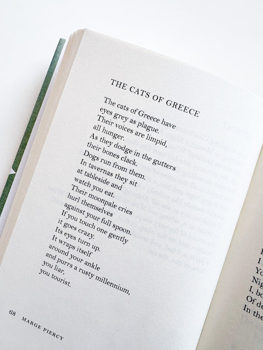Open book with text on a white background