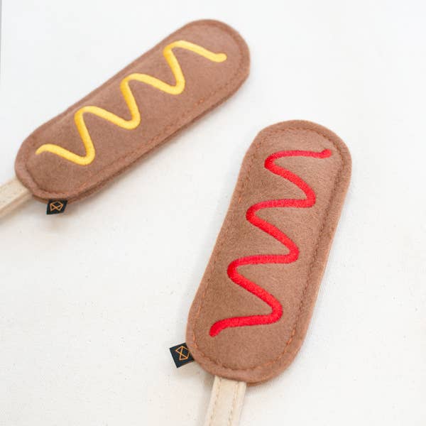 Corn Dog Wool Catnip Toy