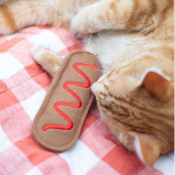 Corn Dog Wool Catnip Toy