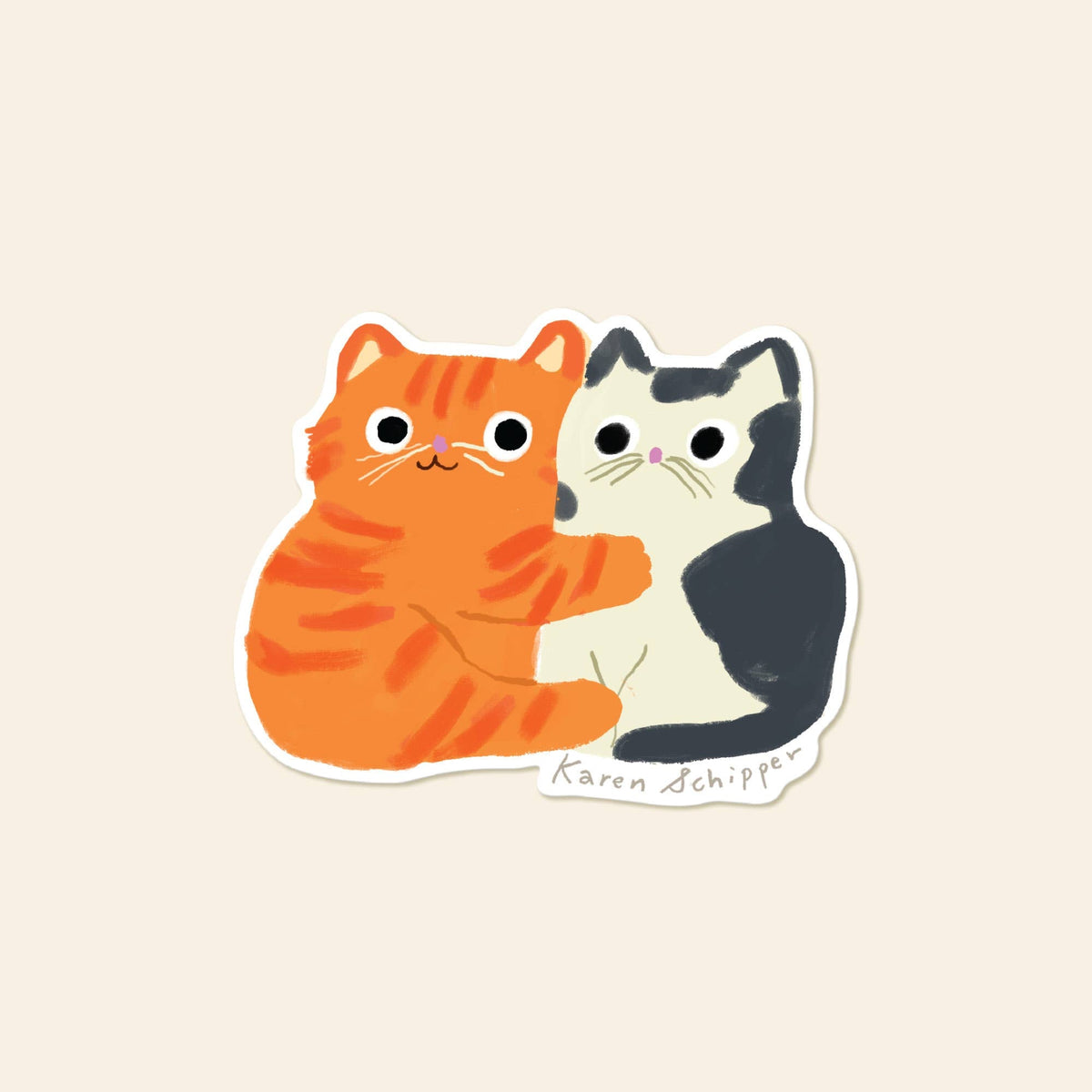 Cat Hug Sticker
