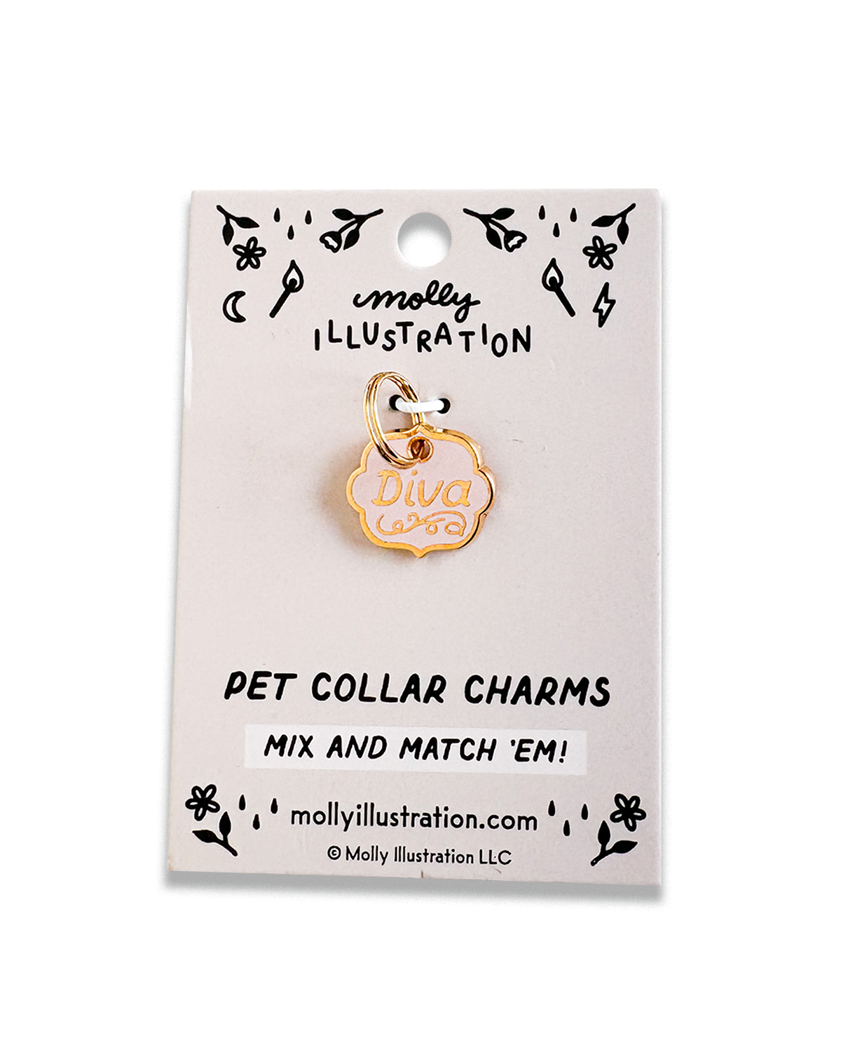 Diva Pet Collar Charm