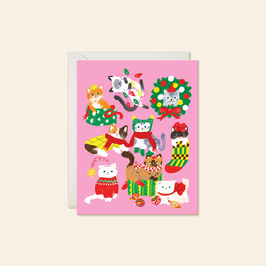 Christmas Cats Greeting Card